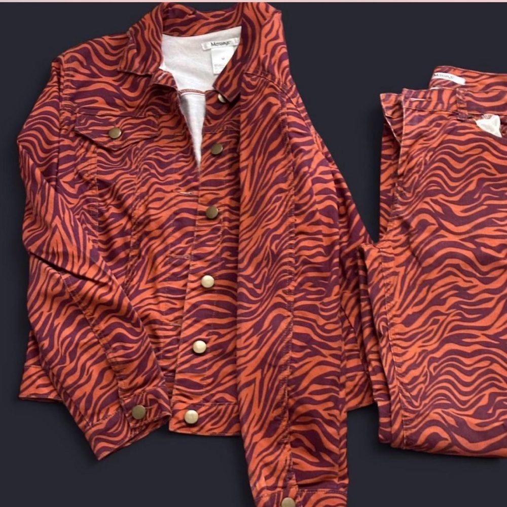 MONSE Vibrant Zebra Print Jacket and Pants